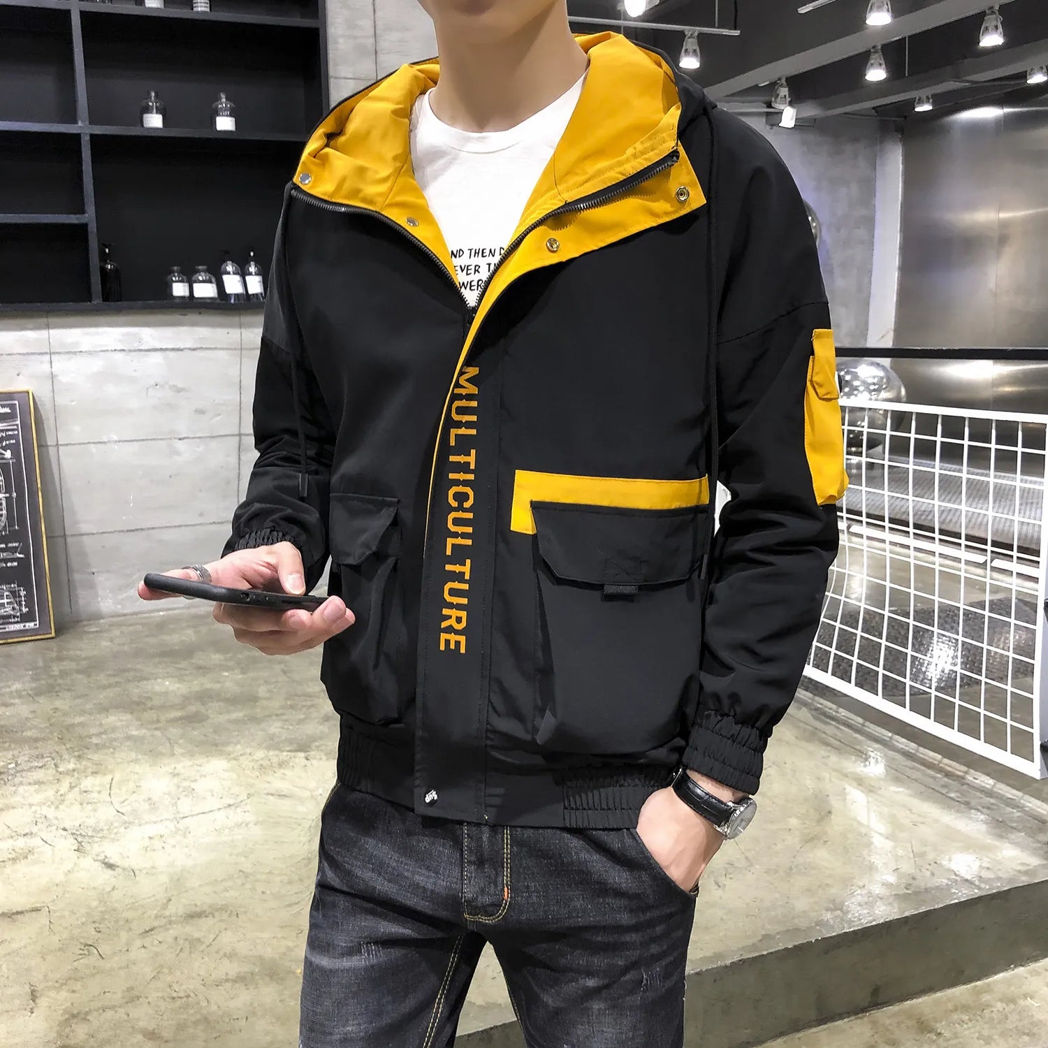 Men's Fashion Personalized Print Work Jacket