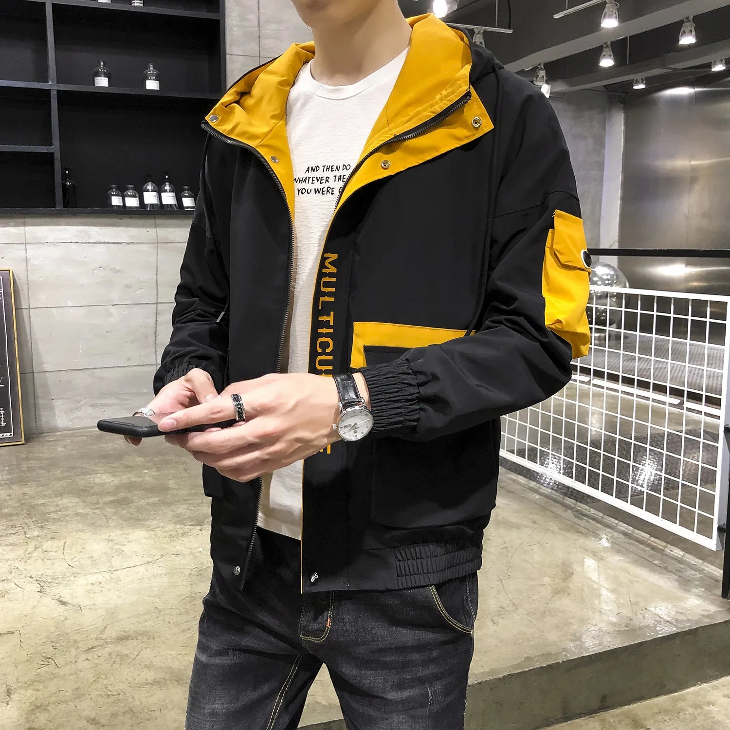 Men's Fashion Personalized Print Work Jacket