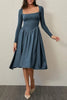 Women's Solid Color Long Sleeve Bottoming Dress