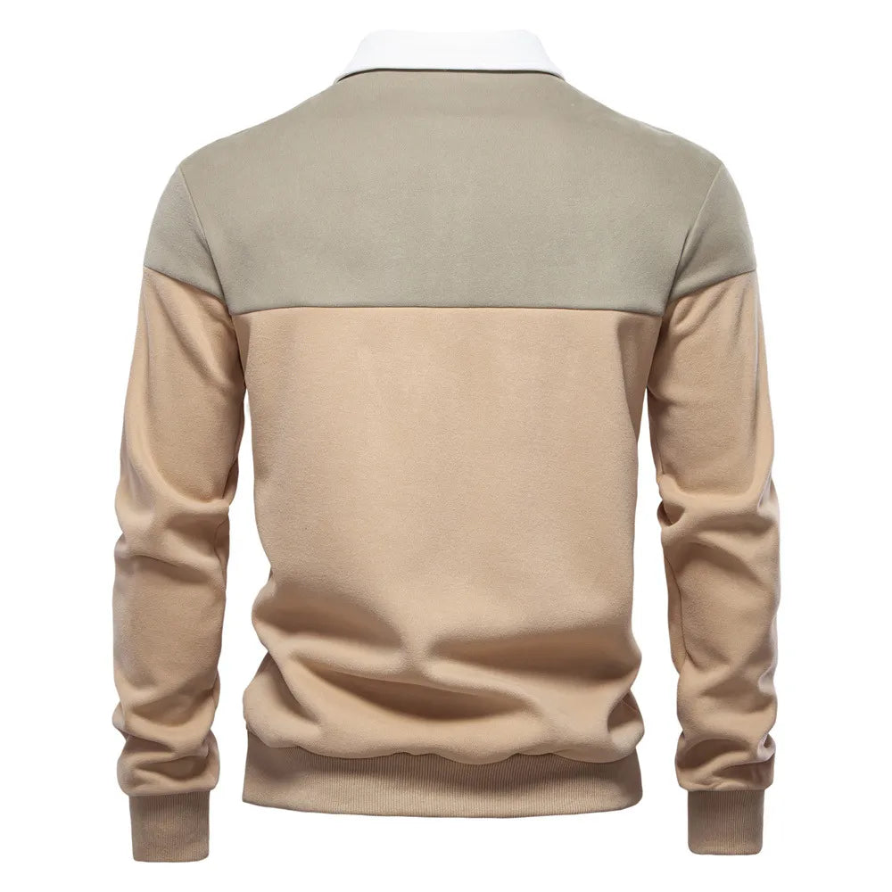 Men's Casual Long-sleeved Polo Collar Sweater