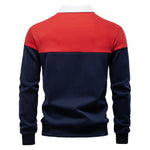 Men's Casual Long-sleeved Polo Collar Sweater